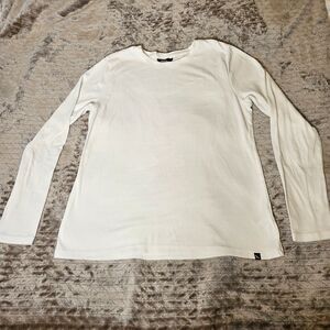 Eddie Bauer crew neck long sleeve tshirt white womens Large
